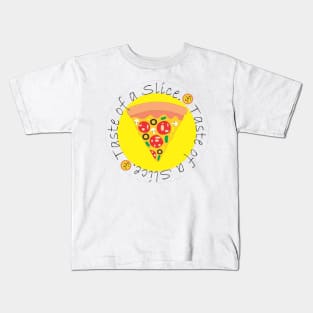 Taste of a pizza slice Kids T-Shirt